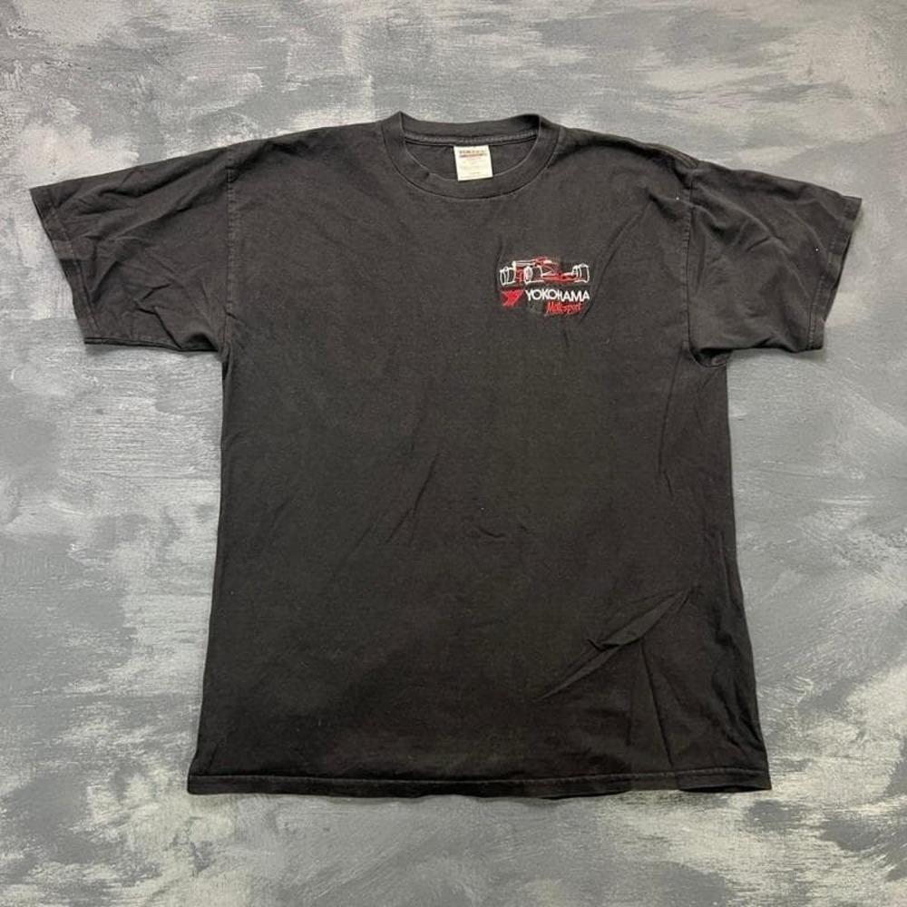 Vintage Yokohama Motosport Shirt Mens XL Black 1990s F1